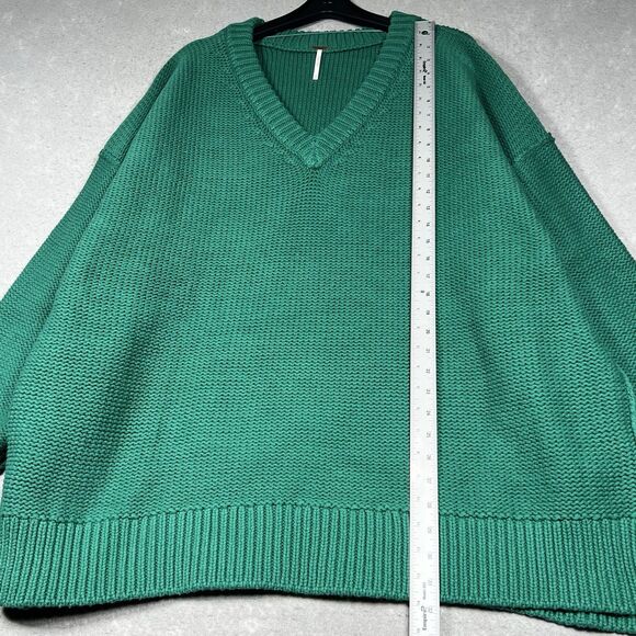 Free People Green V-Neck Sweater - Picture 6 of 10